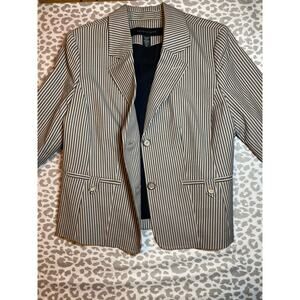 Apostrophe Women’s Striped Blazer – Size 18W